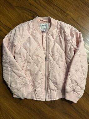 Old Navy Girls Quilted Bomber Jacket - Pale Pink